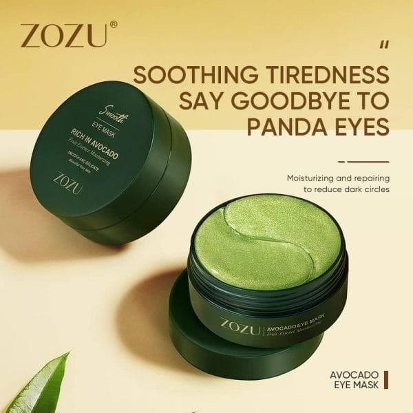 Avocado Eye Mask by Zozu – Collagen-Infused Eye Patches for Ultimate Hydration and Brightening