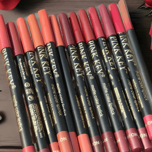 Pink Key Matte Color Lip Pencil - 12 Pcs