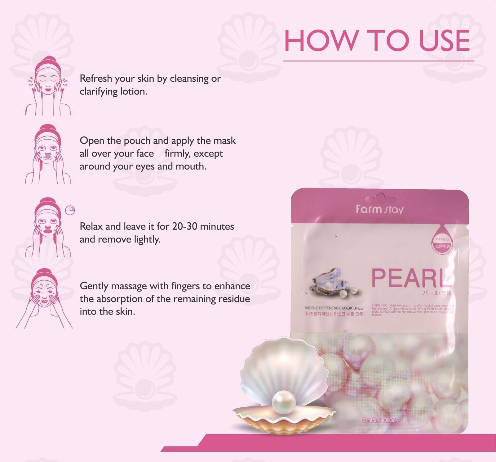 Form Stoy Pearl Sheet Mask – High-Grade Pearl Extract, Whitening & Moisturizing Skin Care