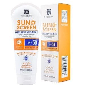 Rose Berry Sunscreen Collagen Vitamin E SPF 50
