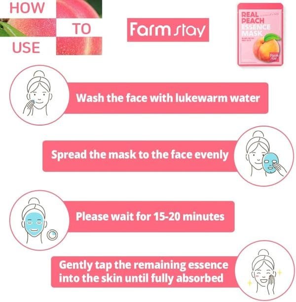 Revitalize Your Skin with Form Stoy Real Peach Essence Mask – 25ml