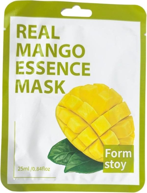 Form Stoy Real Mango Essence Beauty Facial Mask – Hydrating & Brightening Sheet Mask (25 ml)