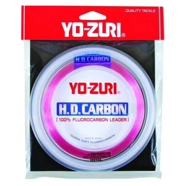 Yo-Zuri H.D. Carbon 100% Fluorocarbon Leader Fishing Line – 50lb Clear, 30 Yards