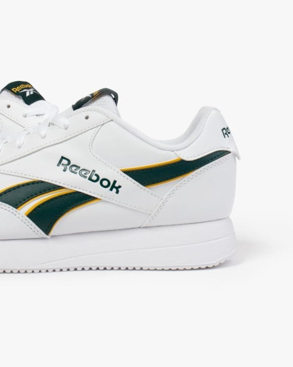 Reebok Jogger Lite Sneakers - Unisex Running Shoes (White/Collegiate Green/Fierce Gold)
