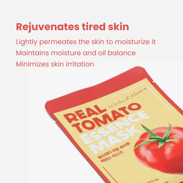 Clean Deew Tomato Essence Sheet Mask – Moisturizing & Soothing Fruit Beauty Facial Mask by Form Stoy