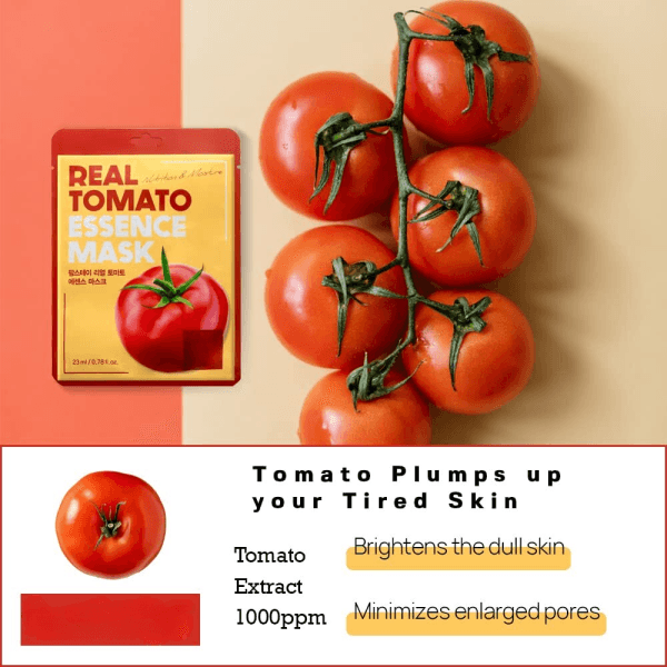Clean Deew Tomato Essence Sheet Mask – Moisturizing & Soothing Fruit Beauty Facial Mask by Form Stoy