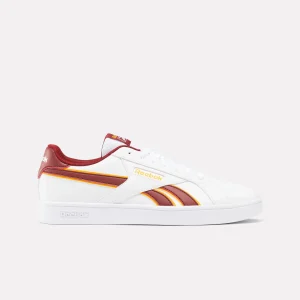 Reebok Court Retro Sneakers - White/Rich Maroon/Fierce Gold