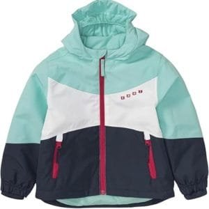 Colorblock Winter Jacket with Red Zipper
