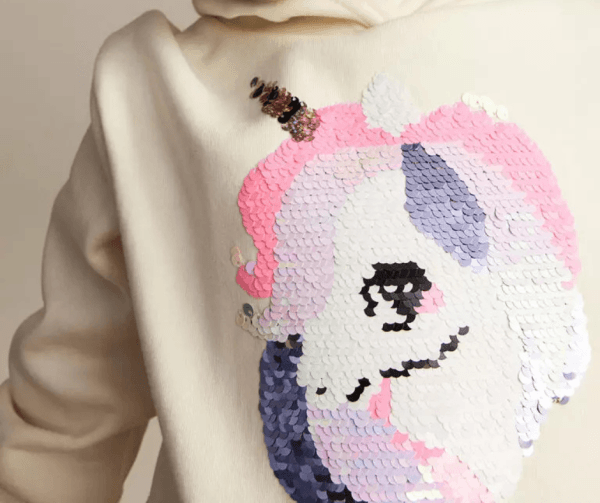 H&M Girls' Unicorn Sequin Hoodie (8-10 Years)