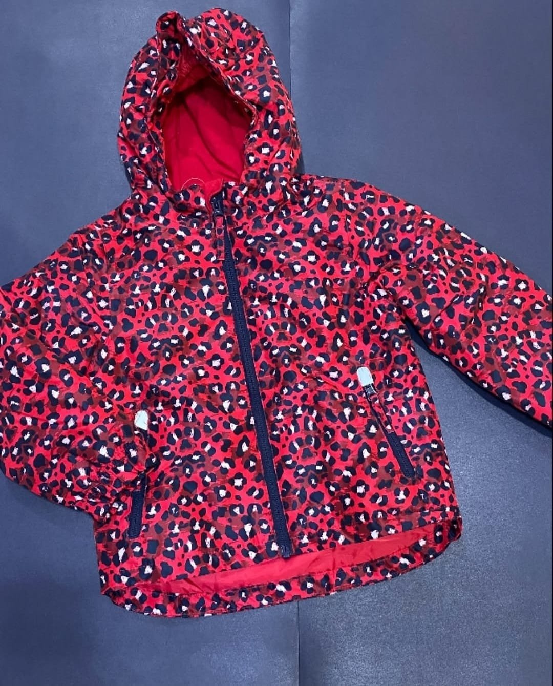 Red Leopard-Kids Winter Jacket