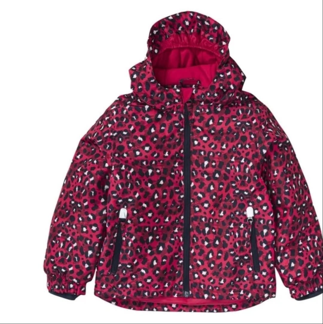 Red Leopard-Kids Winter Jacket