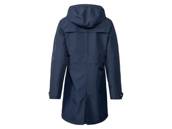 Navy Hooded Raincoat with Printed Lining