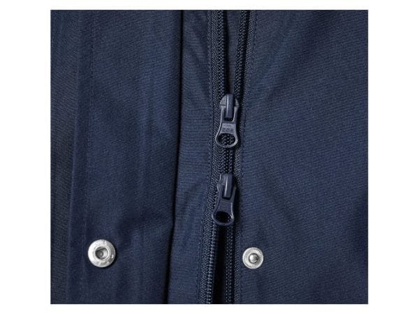 Navy Hooded Raincoat with Printed Lining