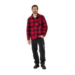 Parkside Men's Fleece Checkered Plaid Overshirt