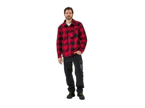 Parkside Men's Fleece Checkered Plaid Overshirt