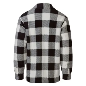 Parkside Men's Fleece Checkered Plaid Overshirt