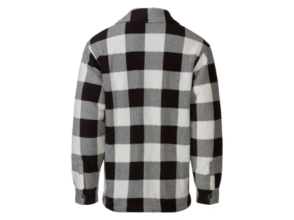 Parkside Men's Fleece Checkered Plaid Overshirt