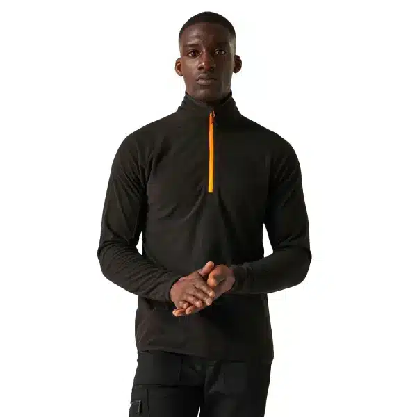 Parkside Mens Black Performance Quarter-Zip Pullover