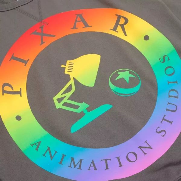 Pixar Animation Studios Rainbow Logo Crewneck Sweatshirt