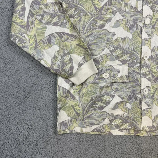 Disney Men's 2XL Spirit Jersey Floral Print Shirt – Linen Blend