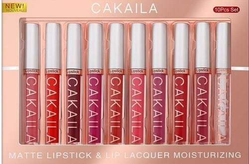 FAEYLI MAKEUP 9Pcs Matte Liquid Lipstick+1Pcs Lip Plumper Makeup Set Kit,women 24 hour stay waterproof long lasting lip gloss (A-Set 9+1 Colors 02)