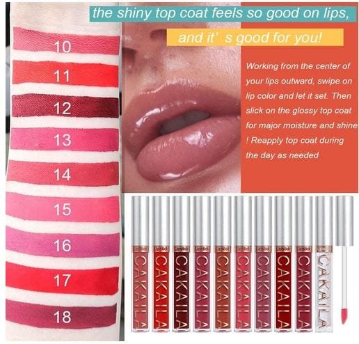 FAEYLI MAKEUP 9Pcs Matte Liquid Lipstick+1Pcs Lip Plumper Makeup Set Kit,women 24 hour stay waterproof long lasting lip gloss (A-Set 9+1 Colors 02)