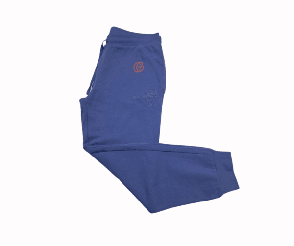 Premium Blue Jogger Pants with Logo and Adjustable Waist