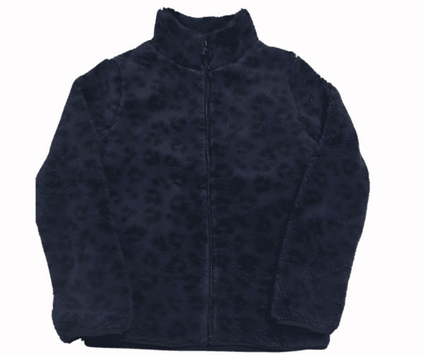 Kids' Plush Fleece Jacket in Leopard Print