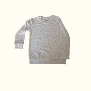 Kids' Soft Cotton Pajama Set – White with Subtle Print