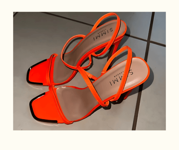 Simmi London Neon Orange Strappy Heels