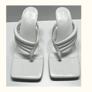 ASOS Design White Padded Strap Heeled Sandals