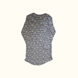 Hip & Hopps Girls' Starry Night Long-Sleeve Nightdress – Grey