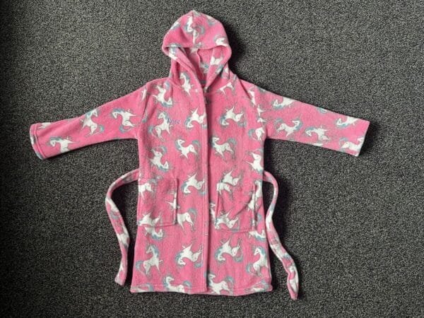 Livergy Kids’ Unicorn Hooded Fleece Bathrobe
