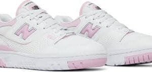 New Balance 550 Women's Sneakers – White & Pink