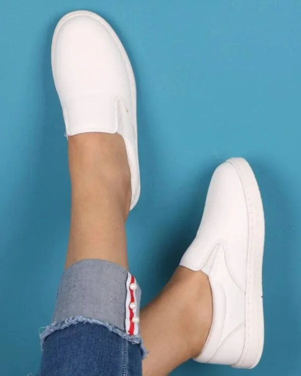 Classic White Slip-On Sneakers