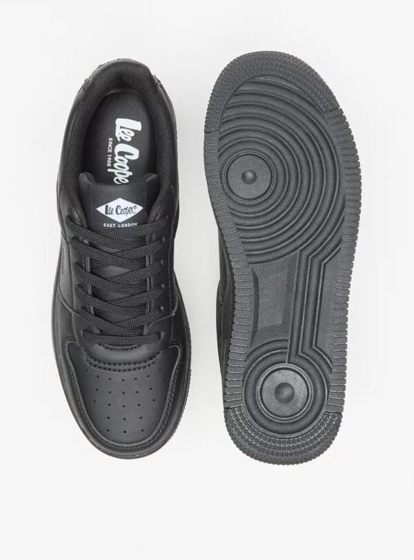 Lee Cooper Men's Black Sneakers – Casual Lace-Up Sports Shoes