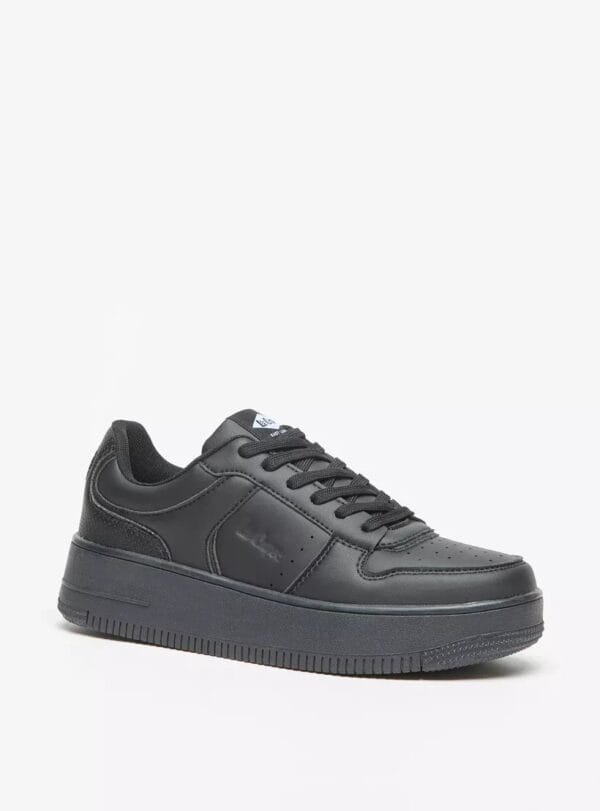 Lee Cooper Men's Black Sneakers – Casual Lace-Up Sports Shoes