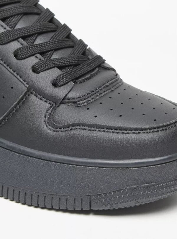Lee Cooper Men's Black Sneakers – Casual Lace-Up Sports Shoes