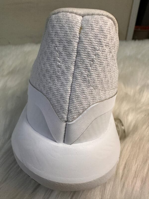 Adidas White Mesh Sneakers with Pink Stripes