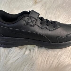 Black Velcro Strap Athletic Sneakers