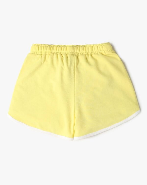 Lefties Baby Yellow Drawstring Cotton Shorts with White Piping