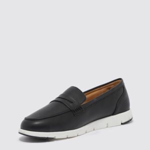 Hush Puppies Women's Black Penny Loafers – Comfort Slip-On Casual Shoes, Size 39
