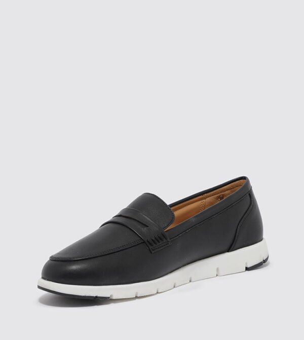 Hush Puppies Women's Black Penny Loafers – Comfort Slip-On Casual Shoes, Size 39