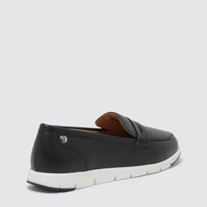 Hush Puppies Women's Black Penny Loafers – Comfort Slip-On Casual Shoes, Size 39