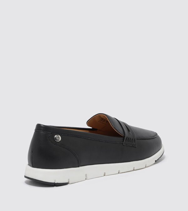 Hush Puppies Women's Black Penny Loafers – Comfort Slip-On Casual Shoes, Size 39