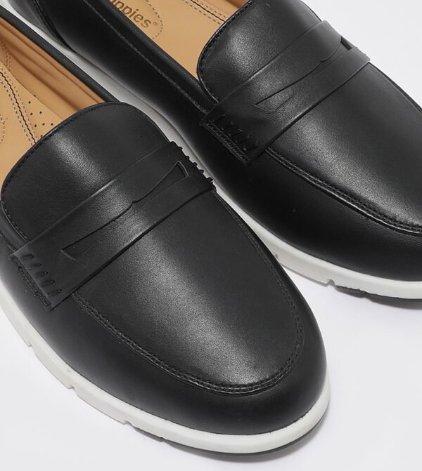 Hush Puppies Women's Black Penny Loafers – Comfort Slip-On Casual Shoes, Size 39