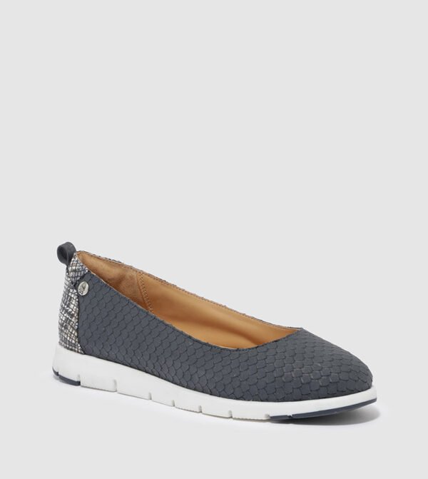 Hush Puppies Women's Navy Blue Textured Ballet Sneakers – Size 38