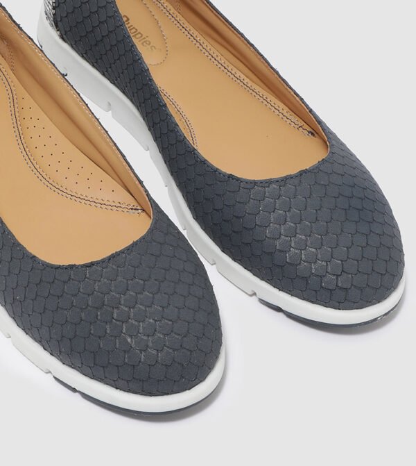 Hush Puppies Women's Navy Blue Textured Ballet Sneakers – Size 38