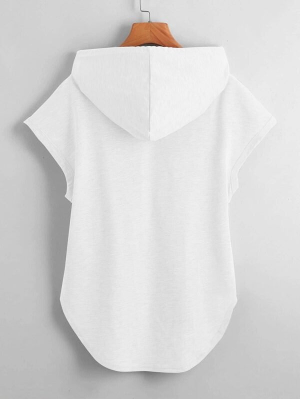 SHEIN White Sleeveless Hoodie Top – Size L