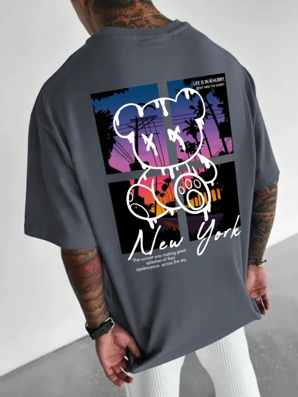 MANFINITY New York Sunset Graphic T‑Shirt – Men’s Size S